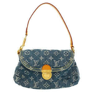 Louis Vuitton Monogram Denim Pleaty Semi Shoulder Bag